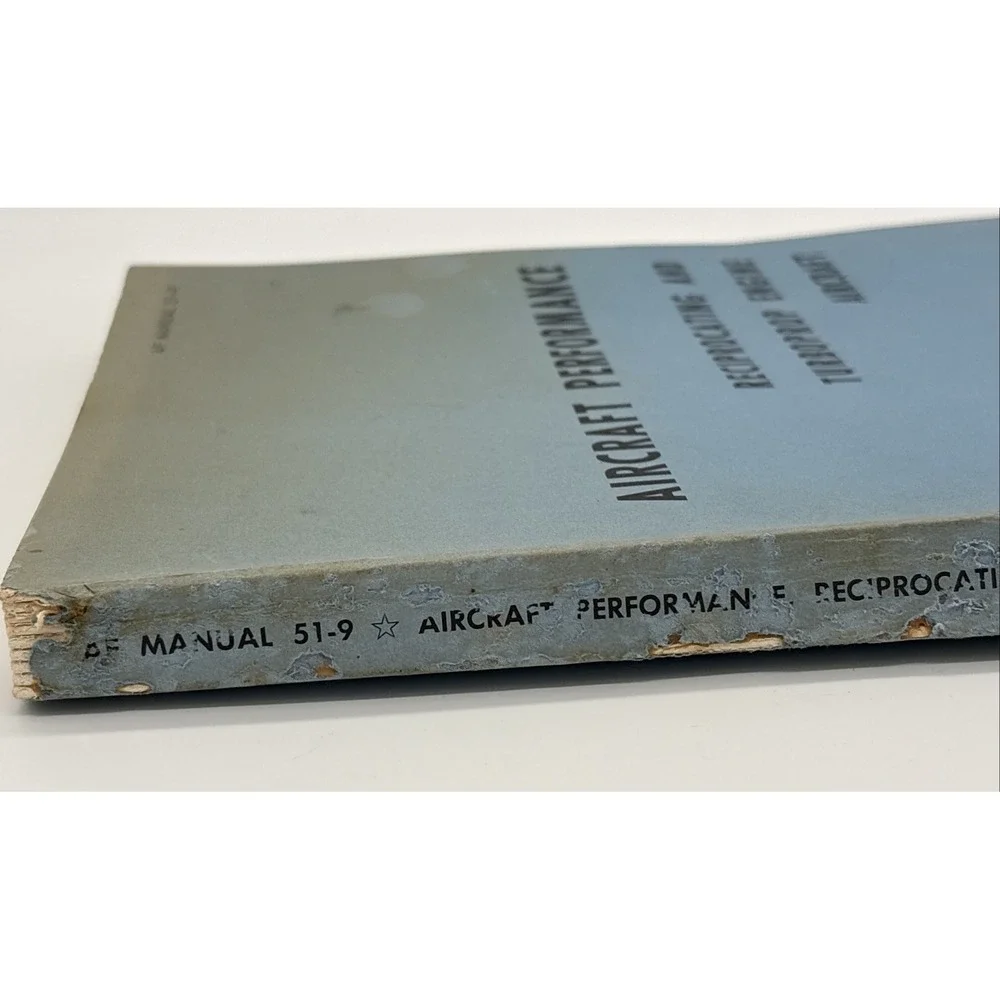 Vtg 1961 USAF AF Manual 51-9 Aircraft Performance Flight Engineer Book Cold War